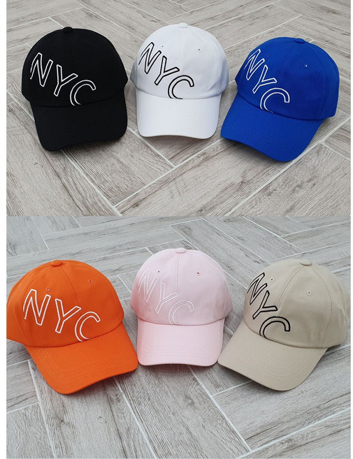 (한스모자)nyc 야구모자 남녀공용 6컬러 깊은핏 소두볼캡 여성 야구모자 골프모자