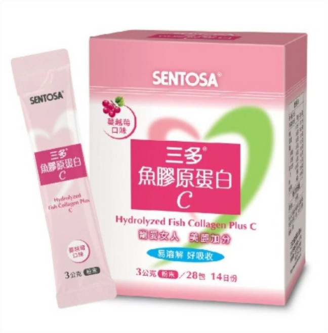 SENTOSA 三多 魚膠原蛋白C 蔓越莓口味, 1個