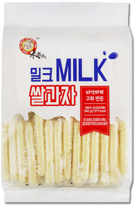 엉클팝 밀크 쌀과자, 3개, 240g