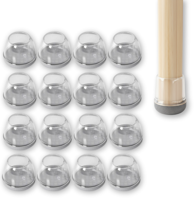 살림결 먼지없는 소음방지 의자 발커버, 16개, 그레이