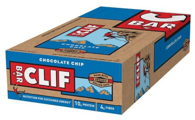 Clif Bar 클리프 바 초콜릿 칩 프로틴 롤드 오트 68g x 12바 단백질 에너지바 Chip, 12팩