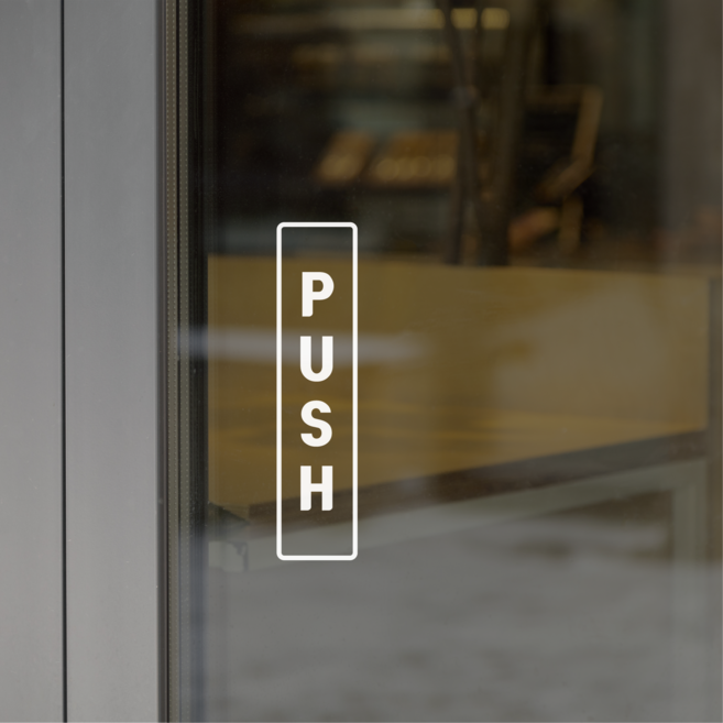 웰던 미세요 당기세요 도어사인 스티커 PUSH PULL 표지판, 1. PUSH, 2개, 흰색