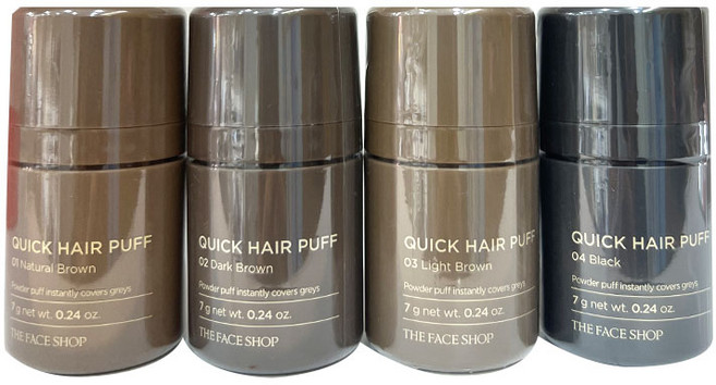 더페이스샵 퀵 헤어 퍼프섀도 7g, 01 내추럴 브라운, 1개