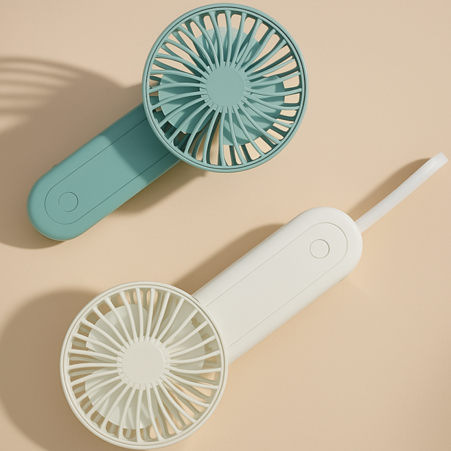 [3in1 보조배터리] 벤티아 충전 거치 각도조절 감성 휴대용 선풍기, 세이지민트