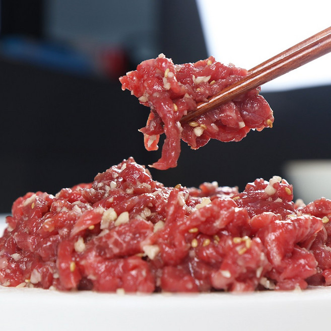 [한우공장] 1등급 한우 육회 200g 소스포함 소고기 생고기, 5개