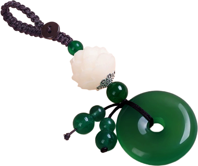 서온리 좋은 기운을 불러오는 디자인 가방 자동차 키링 행운 선물 열쇠고리, 1개, 그린