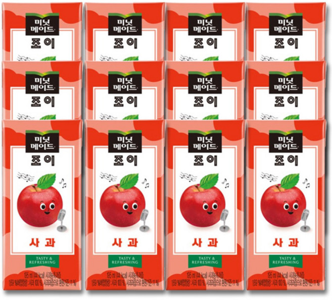 코카콜라 미닛메이드 조이 사과 195ml, 12개