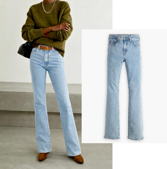 리바이스 여성 청바지 부츠컷 725 하이라이즈 18759-0124