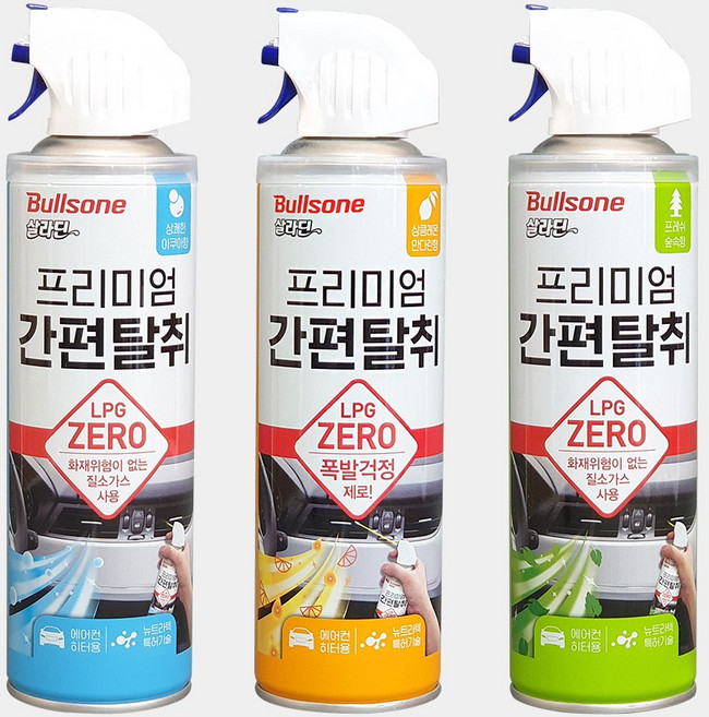 불스원 살라딘 프리미엄 에어컨/히터 간편탈취제, 1개, 171ml