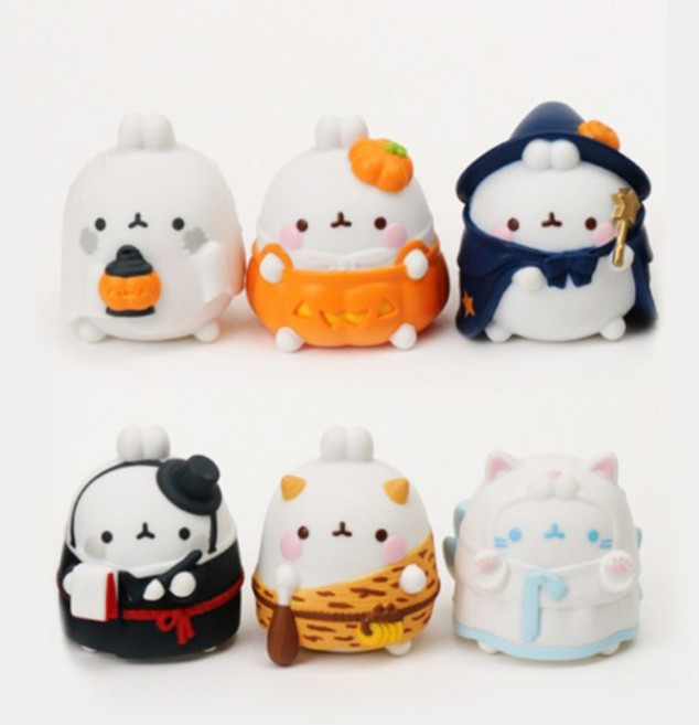 몰랑이피규어 미니피규어오싹오싹 할로윈 몰랑6개세트, 1개