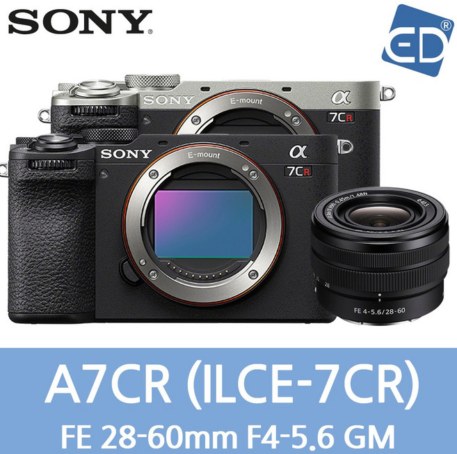 [소니정품] A7CR/ 풀프레임/A7CR/미러리스 카메라 ILCE-7CR /ED, 04 A7CR FE 28-60mm F4-5.6-블랙