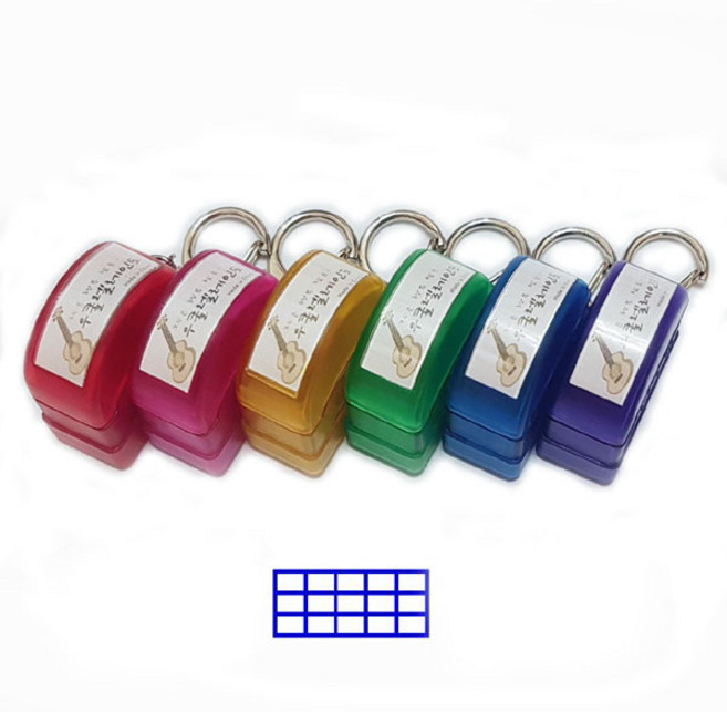 로코망고 우쿨렐레 미니코드표 포켓코드표, 코드스탬프(가로5칸)_레드, 1개