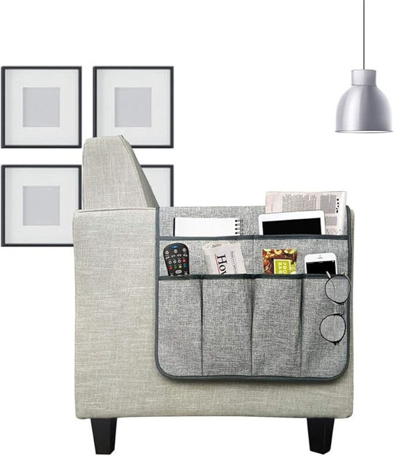 Pursue 리모컨 포켓 사이드 포켓 수납 포켓 소파 걸이 가방 소품 보관함 침대 옆 수납 포켓 잡화 정리 편리 다기능