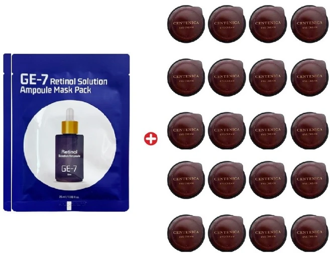 GE7 레티놀 에코 마스크2매/센테니카 크림 모노도즈0.6mlx20개, 600mg, 20개 - 쿠팡