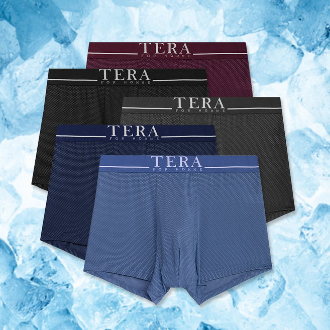 남성 레이온엣지 드로즈 여름 인견 팬티 남자속옷 5종세트