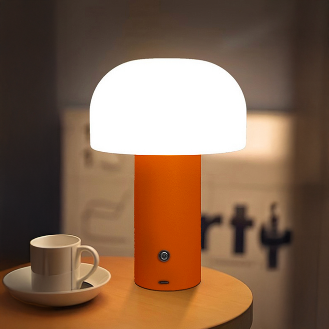 히즈엔 led 인테리어 무드등 테이블 스탠드 조명, 오렌지