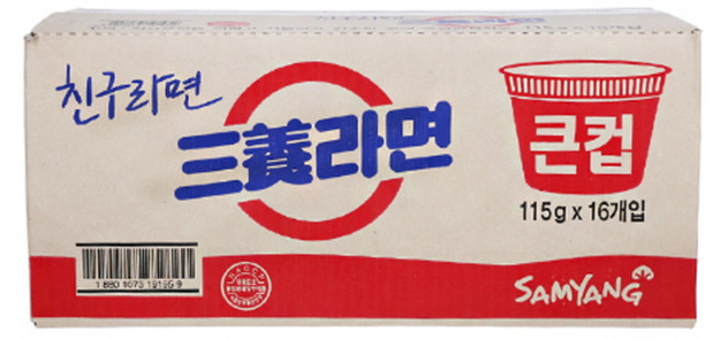 박스/삼양라면(큰/컵)x16ea, 16개