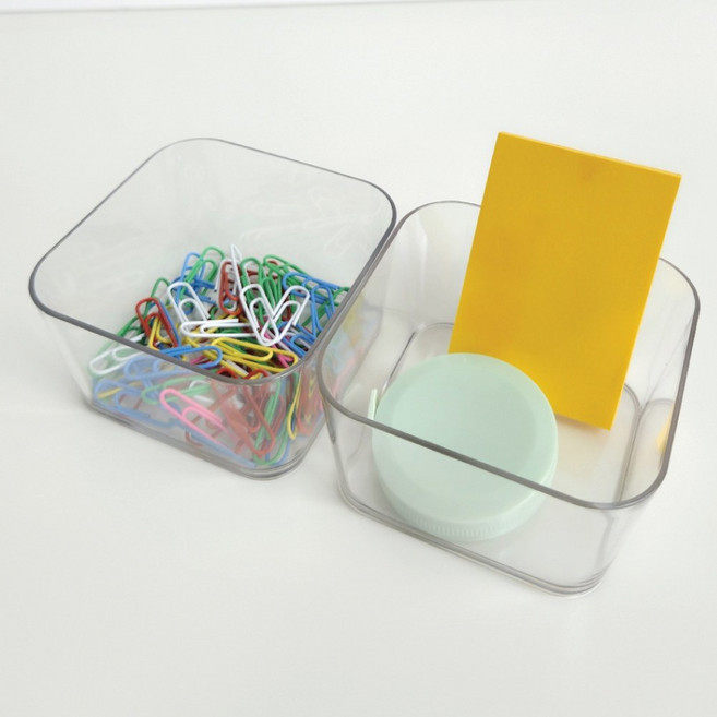 미니 클리어 투명바스켓 5개, 1세트, 투명