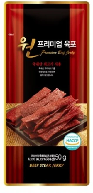 원프리미엄 육포, 50g, 1개 - 쿠팡