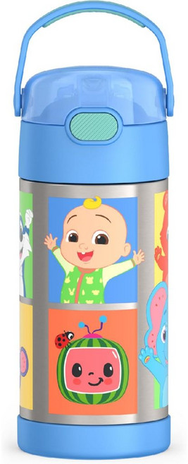 Thermos 膳魔師 COCOMELON 兒童保溫吸管水壺, 藍色, 1個