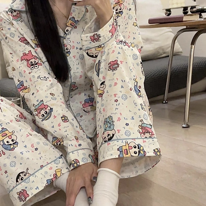 (당일발송)짱구 잠옷 파자마 커플 짱구잠옷 수면잠옷 상하세트 홈웨어 주니어잠옷