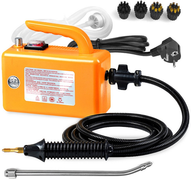 MS INTERNATIONAL 핸드 스팀 청소기 핸디 고압 스팀기 세척기 분사 살균기 블랙연속분사기(수납함), 옐로 연속분사기, 옐로