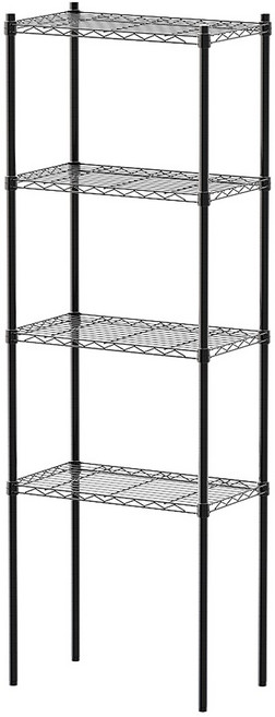 比架王 輕型 60x35x180公分 四層波浪架, 黑色, 1個