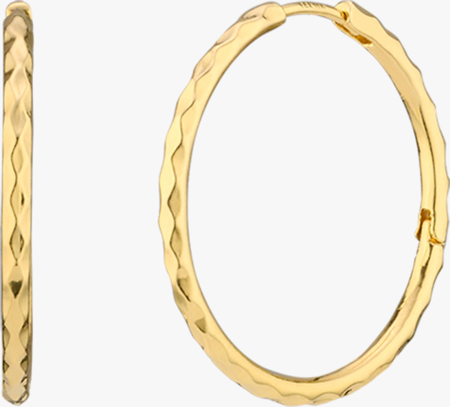 골드앤디어 14kGF 심플 컷팅 블링 원터치 링귀걸이