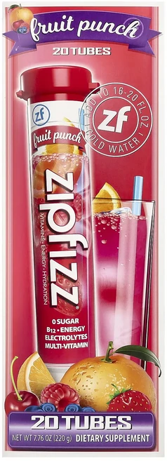 효과가 좋은 Zipfizz 에너지 드링크 믹스 과일 펀치 튜브 20개 개당 11g(0.39oz) 최저가격, Zipfizz에너지드링크믹스과일펀치튜브20개개당11g0, 11g - 쿠팡