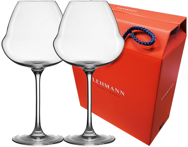 레만글라스 와인잔 오노머스트 62CL 2개 둘리 레드 화이트 크리스탈, 620ml
