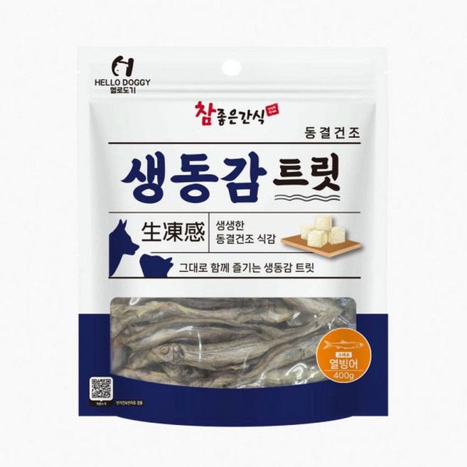 [펫더맨] 참좋은간식 생동감 열빙어 트릿, 1개, 400g, 기타