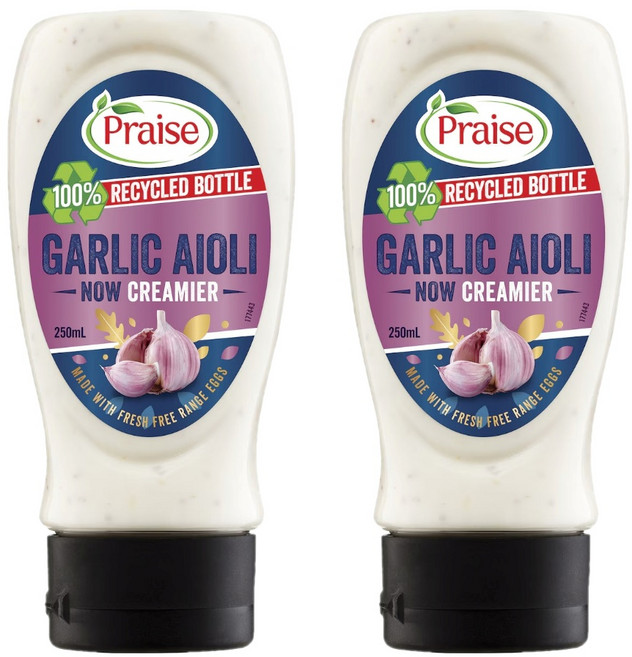 호주 프라이즈 갈릭 마늘 아이올리 소스 Praise Garlic Aioli Mayonnaise, 250g, 2개