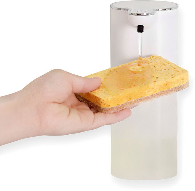 러프앤로우 주방 자동 세제 액상형 USB 충전타입 디스펜서, 화이트, 1개