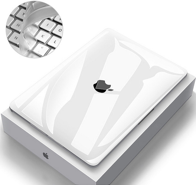 맥북 에어 13형 M2 M3 M4 호환 하드케이스 (+키스킨), 투명(키스킨), 1개