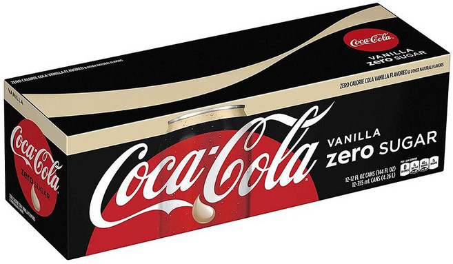 코카콜라 코크 바닐라 제로 슈가 355ml 12캔 Coca-Cola Zero Soda Vanilla 12 oz (pack of 12)
