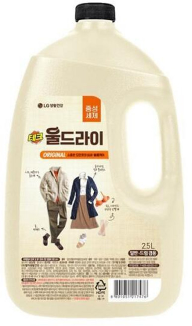 테크 울드라이 세제 오리지널 2.5L jh유통, 1