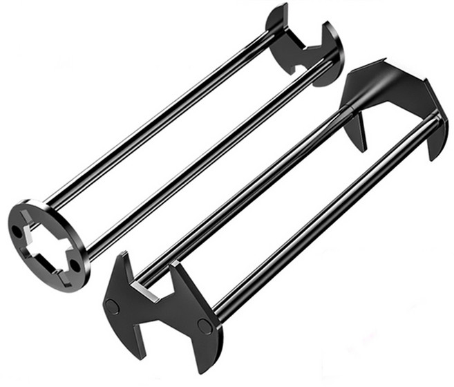 다용도 세면대 수전 교체 렌치 도구 싱크대 욕실 수도꼭지 수도관 파이프 설치 해제 공구, 1개