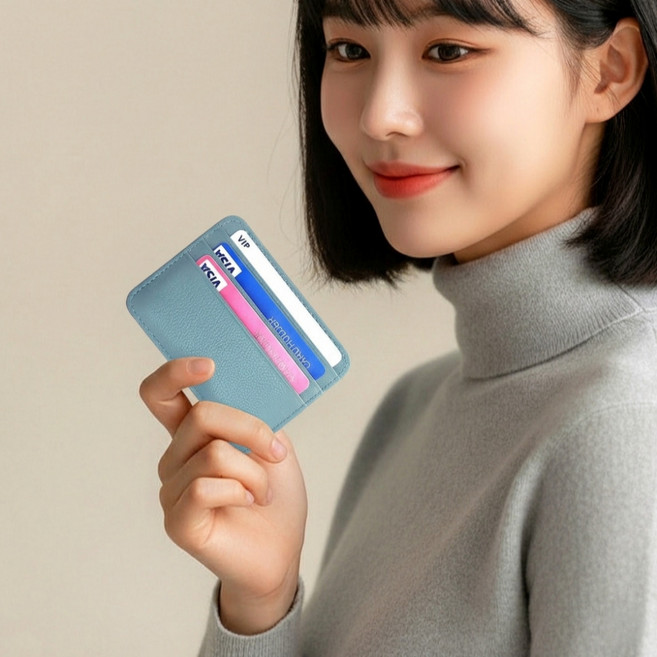 MONOE 카드지갑 소가죽 여자 남자 미니