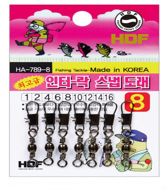 해동조구사 인터락 스냅도래 민물 바다 루어낚시 채비 소품, 1개