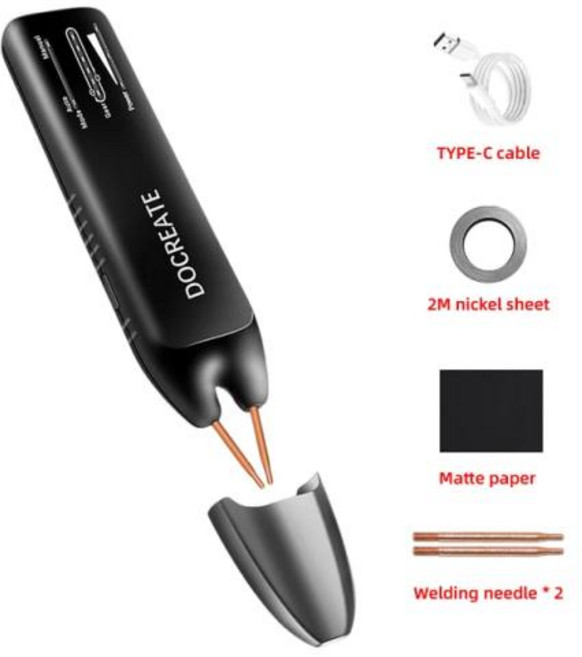 대형 컬러 스크린 조정 가능한 강력한 핸드 헬드 용접기 18650 리튬 배터리용 휴대용 미니 용접기 새로운 스폿 용접기, 1개, 1) 11 gears adjustable