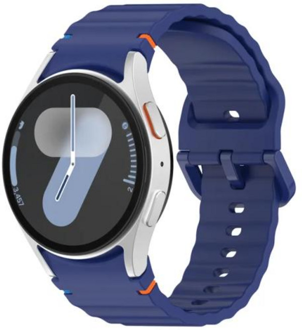 삼성 갤럭시 워치 7 6 5 4 FE 프로 클래식 실리콘 스포츠 벨트 팔찌 한국 갤럭시 워치 7 스트랩 44mm 40mm, Midnight blue