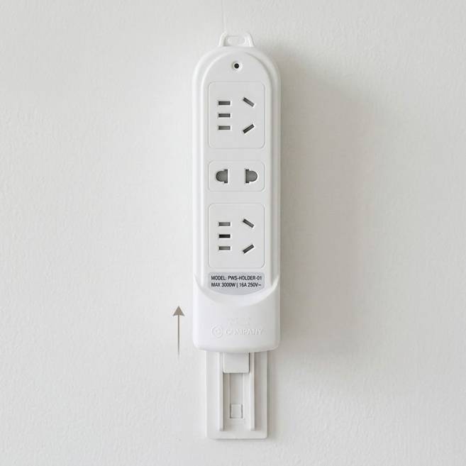 무타공 멀티탭 슬라이드 거치대 벽면 콘센트 선정리 고정 홀더 사무실책상