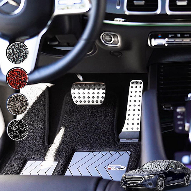 카루젠 벤츠 E클래스 전차종 프리미엄 엣지 코일매트 운전석특화 전좌석 자동차바닥매트, 1열+2열(엣지), 브라운, 벤츠E클래스(W213)(amgline동일)2016~