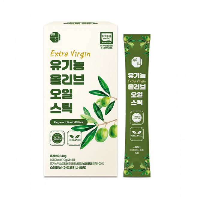 [행복사이소]100% 유기농 올리브오일 스틱 10g*14포, 1박스, 10g