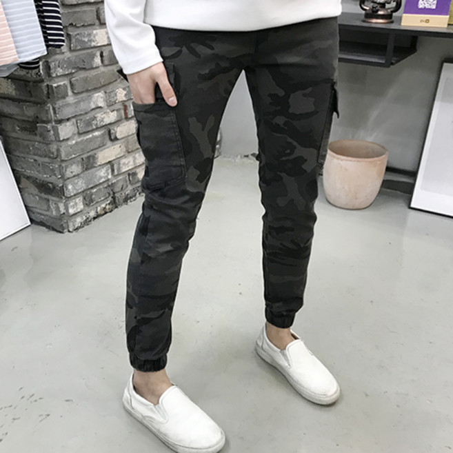 용된다 남성용 카고 조거 밀리터리바지