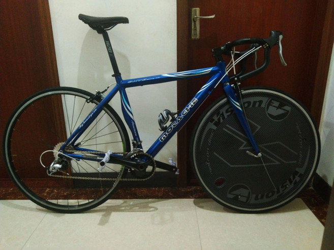 픽시디스크휠 튜닝 로드자전거 부품 삼발이 바퀴 휠셋, 1개, 기본 색상