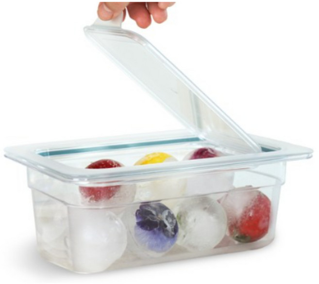 실리가든 냉동실 얼음 보관통, CLEAR(투명), 1개