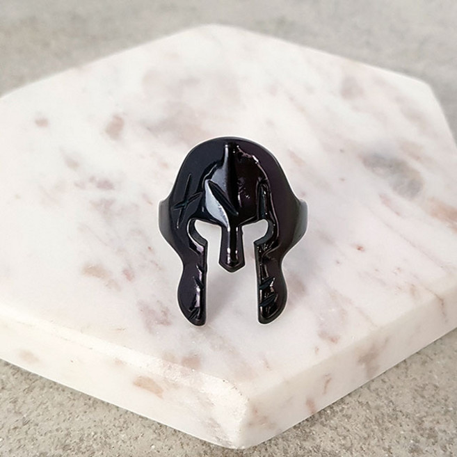 빅윈 힙합 빈티지 펑크 스테인레스 스틸 독수리 투구 반지 R127