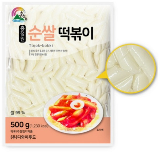 홍청원 순쌀떡볶이 500g, 1개