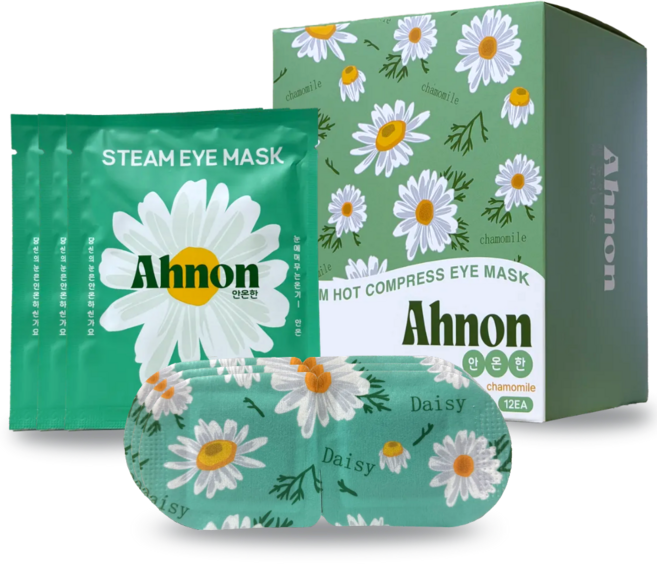 안온한 AHNON 온열안대 스팀아이마스크 카모마일향, 1박스, 12개입